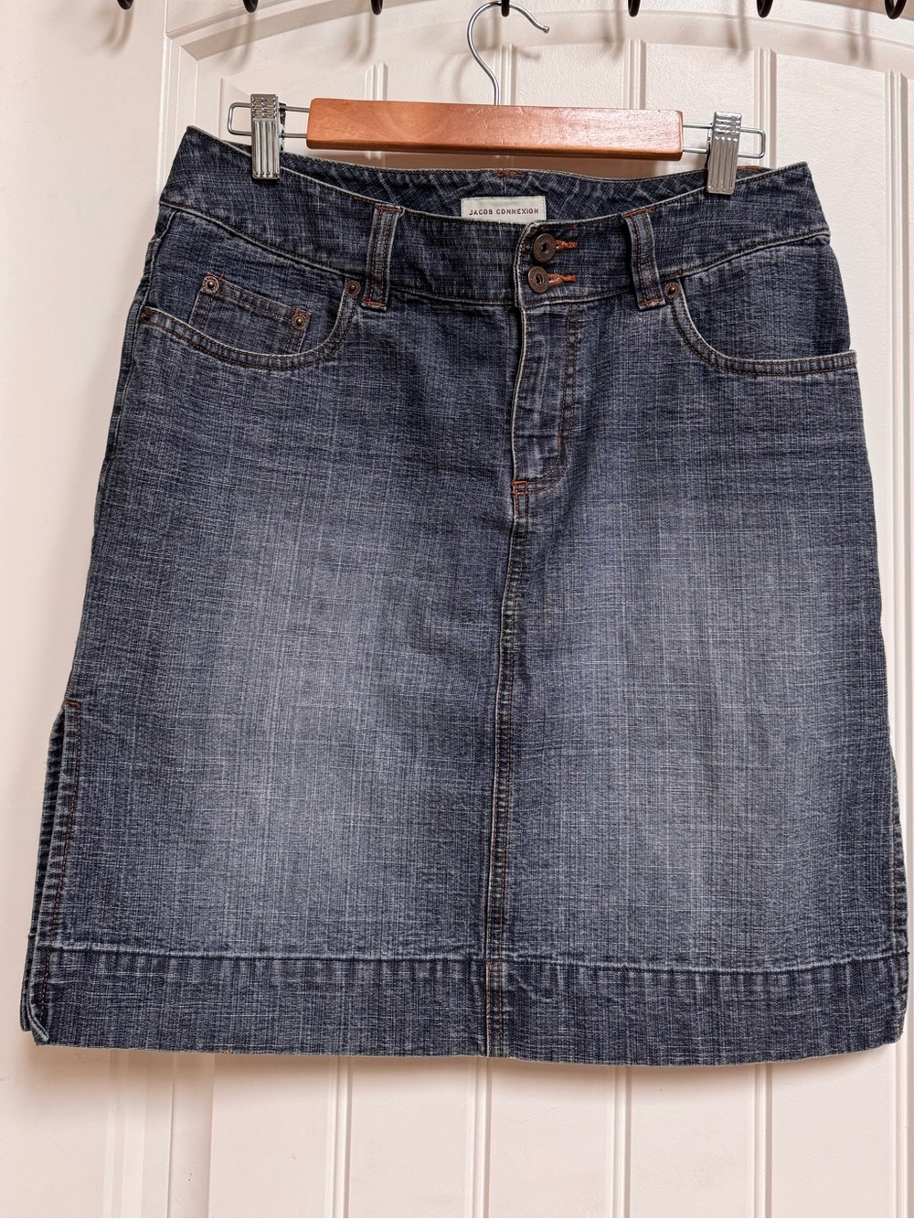 Jacob Connexion Y2K 100% Cotton Denim Skirt. Size 7/8